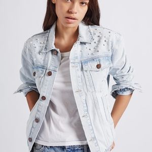 Current Elliot Boyfriend trucker jacket, denim
